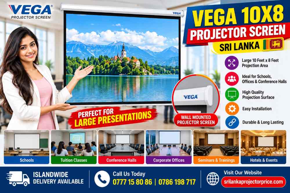 Vega 10X8 Projector Screen Price in Sri Lanka – Large Projector Screen